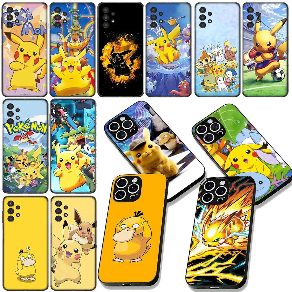 P-Pokemons GO-Psyducks P-Pikachus Phone Cover for OPPO A40 A60 A80 A38 A18 A17 A16 A78 A79 A54 A25 A57 4G 5G Protective Case