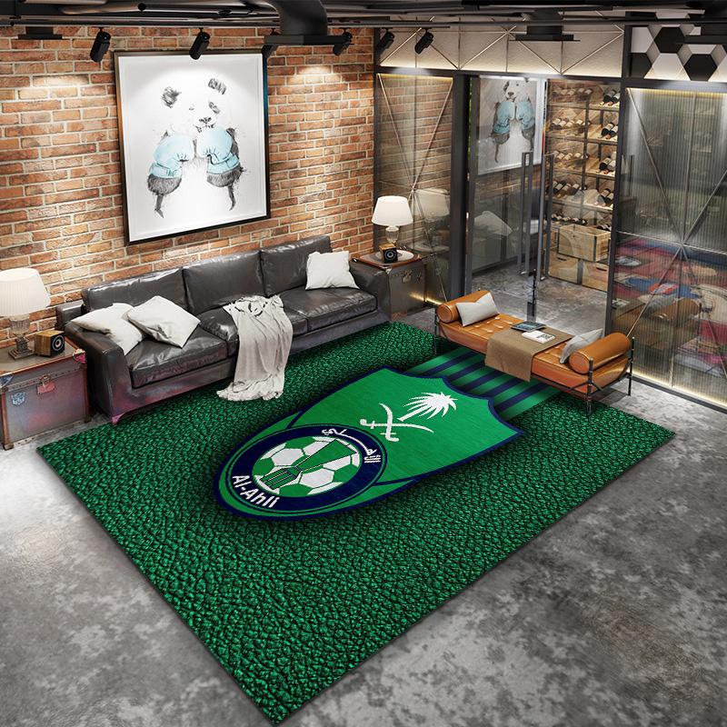 Alahli Saudi Fc Carpet Rug For Living Room Bedroom Home Sofa Decoration Kids Play Nonslip Floor Mat