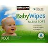 Kirkland Tencel Baby Wipes Ultra Soft, Unscented, 900 Count