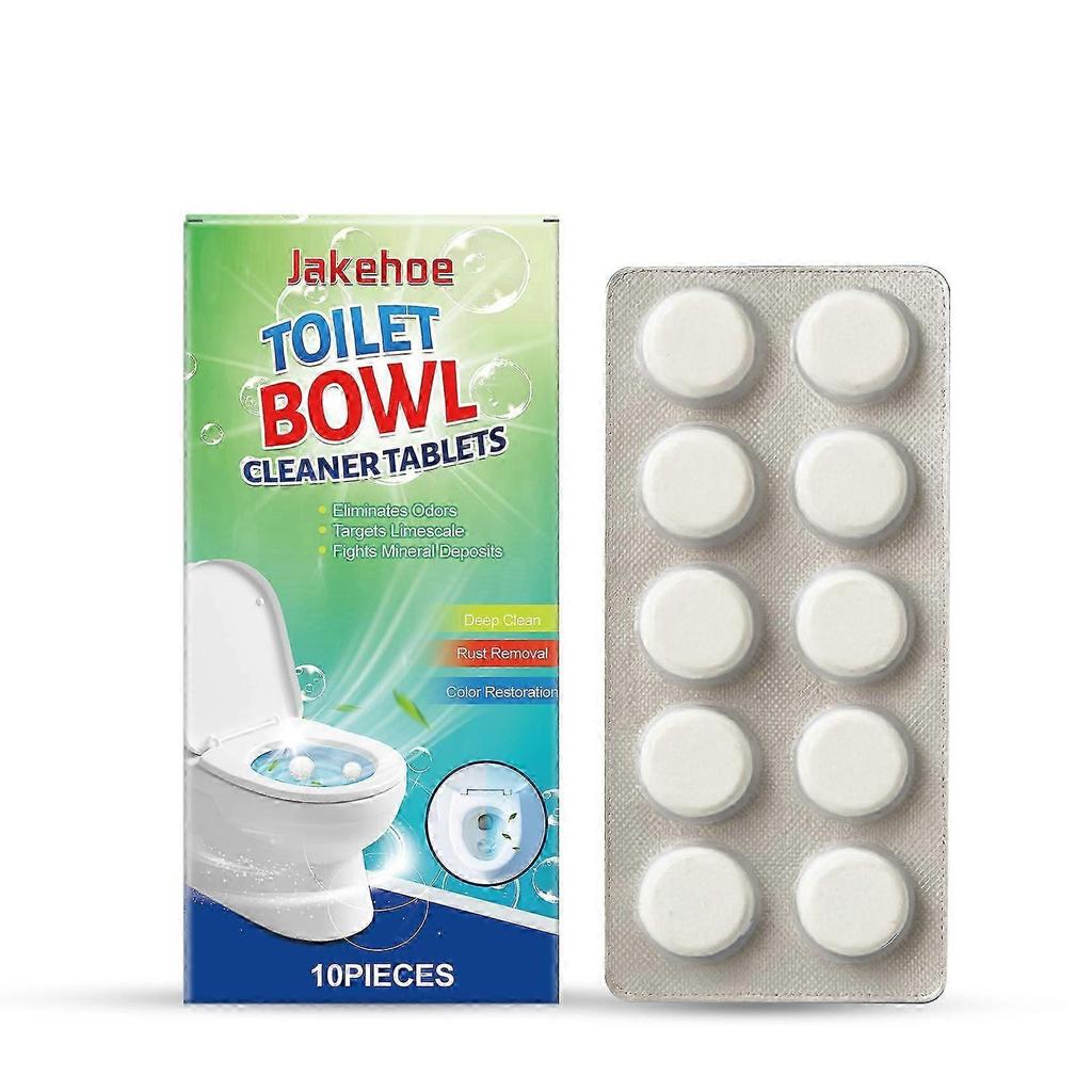 10pieces Toilet Cleaning Tablets for Home Use: Removes Stains, Scale, and Odors from Toilets, Leaving Them Clean and Fresh.