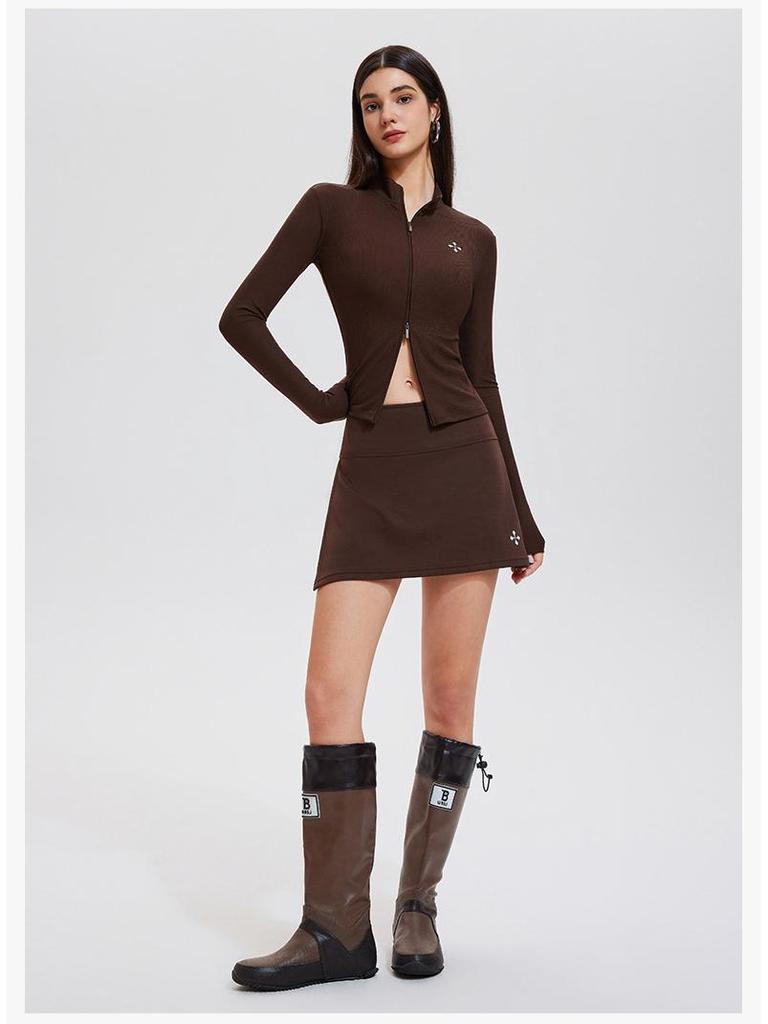 Summer Ice-Sensation Sun Protection Jacket & Slimming Nude-Feel Skirt Set for Women