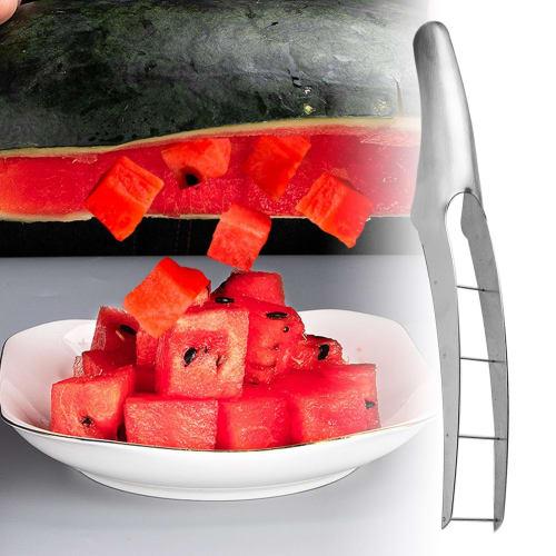 Bvizyelck Watermelon Cutter for Cubes, Watermelon Slicer Cutter Tool | Stainless Steel Manual Watermelon Slicer Cutter - Pitaya Cutting Kitchen Gadget