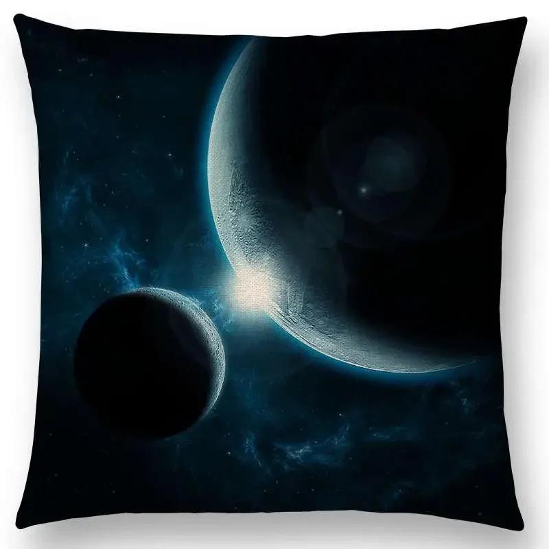 Beautiful Planets Amazing Galaxies Dreamy Stars Brand New Mysterious Universe Vast Outer Space Cushion Cover Sofa Pillow Cover
