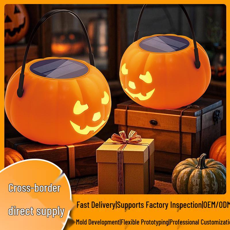 Waterproof Solar Pumpkin LED Light for Lawn and Garden Decoration Single Pack