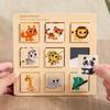 Wooden Logical Thinking Matching Puzzle Cognitive Board Montessori Teaching Aid Fruit Animal Pairing Board Educational Toys