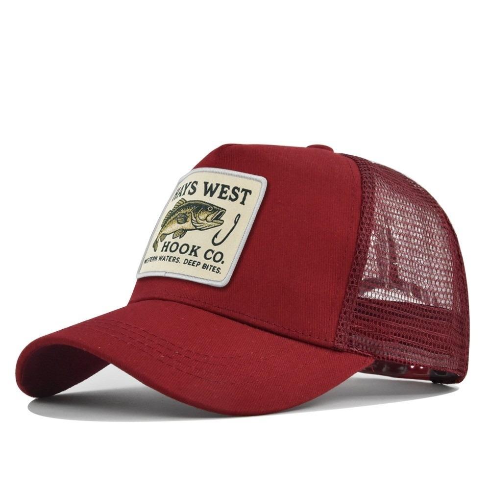 High Quality Outdoor Fishing Snapback Embroidery Design Mesh Hat  Fishing Trips