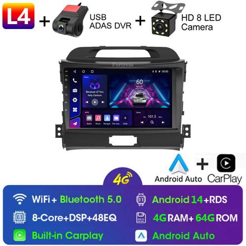 Fortress 5G WIFI Android Auto Radio 2 Din For KIA Sportage 3 2010-2016 Car Multimedia Video Player Autoradio Carplay 8 Core GPS