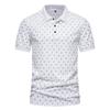 Men's Summer Smart Casual Lapel Print  Shirt Short Sleeve Sweatshirt Golf Shirt