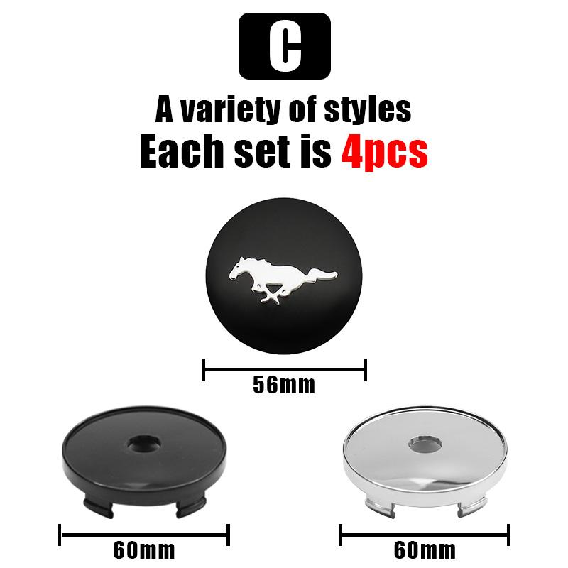 4Pcs 60MM Car Styling Center Wheel Cap Hub Rim Cover Sticker Emblem For Ford Focus Mondeo Mustang Fiesta Kuga MK2 Everest Escape