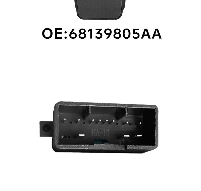 68139805AA: Left Front Main Control for Cherokee, Non-Folding, 11-Pin Automatic Window Lift Button.