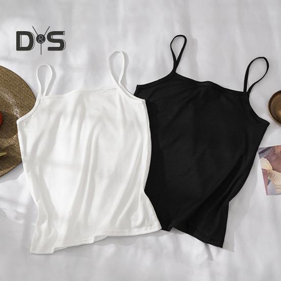 Women Sling Vest Square Collar Sleeveless Breathable Quick-Dry Summer Camisole High Elastic Bottoming Tops