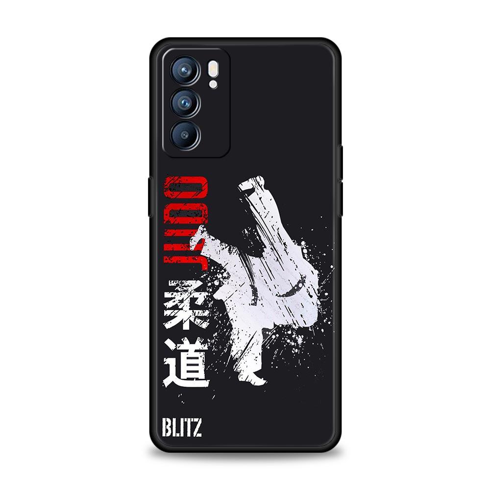 Japanese Martial Judo Phone Case For Oppo A54 A53 A52 A15 A95 A16 A78 A79 A80 A98 4G Find X5 X6 Reno10 12 13 F Pro 5G Cover