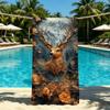 Waldhirsch Kunsthandwerk Handtuch Für Outdoor Camping Strandhandtuch Super Saugfähig Schnelltrocknend Sommerhandtuch