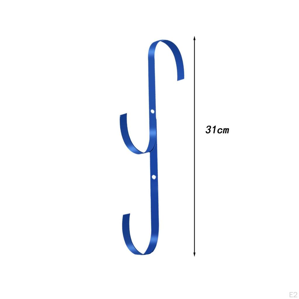 Pool Pole Hanger Organizer Outdoor Hook Fence for Nets Telescoping Poles