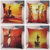 Abstract Painting African Living Pillowcase Woman Home Decor Gallery Exotic Cushion Cover