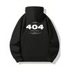 New Men's Digital Letter Printed Hoodie Pullover for Autumncasual Loose Black Pure Cotton Soft Breathable Versatile Sports Shirt