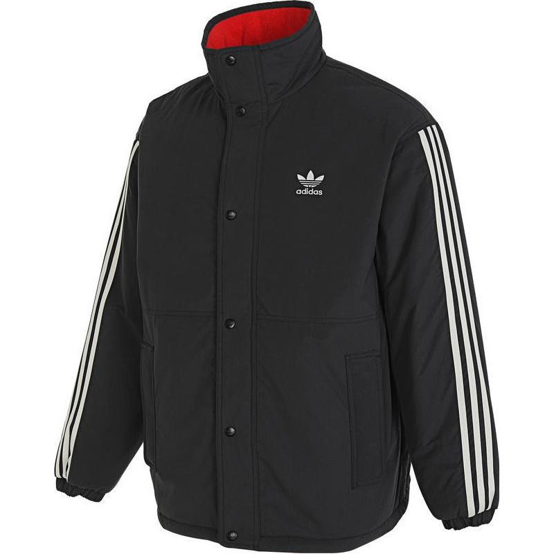 

Двусторонняя хлопковая куртка Adidas Originals X Feifei Ruan с воротником-стойкой и молнией, мужские куртки черного светло-малинового цвета IX4209 XXL