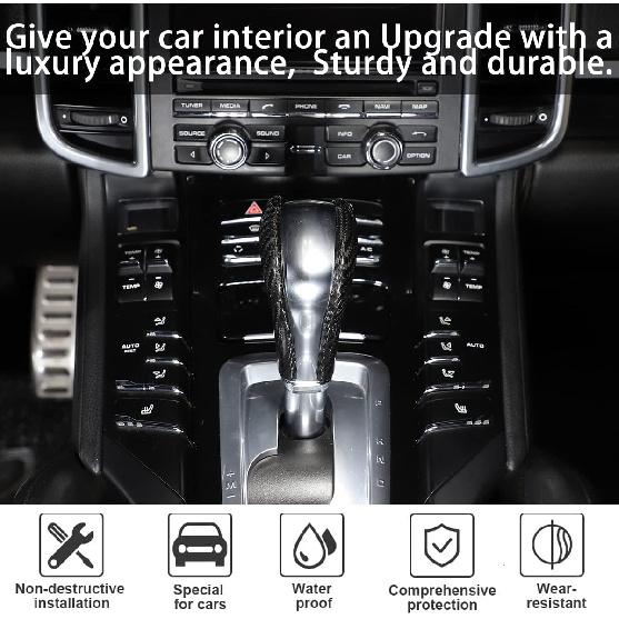 100Percent Real Carbon Fiber Interior Gear Shift Head Cover Knob Trim Car Accessories for Porsche Cayenne 2011-17 , YC OC06854