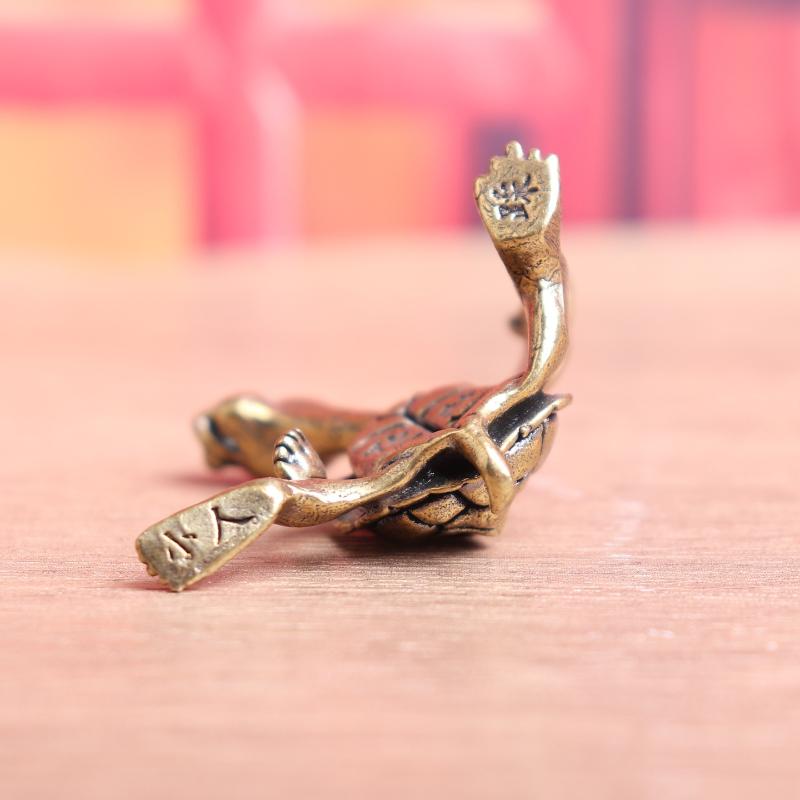 Mini Metal Turtle Shape Copper Ornament Decorative Craft Lucky Desktop Ornaments Longevity Animal Turtle Figurines