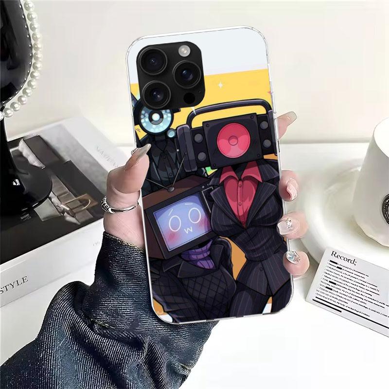 

S-Skibidi Toilet Mobile Cell Soft Phone Case For IPhone 11 17 Air 16E 16 Pro Max 15 + 14 Plus 13 Mini 12 Apple 7 SE 8 Fundas Coq iPhone 14 Pro