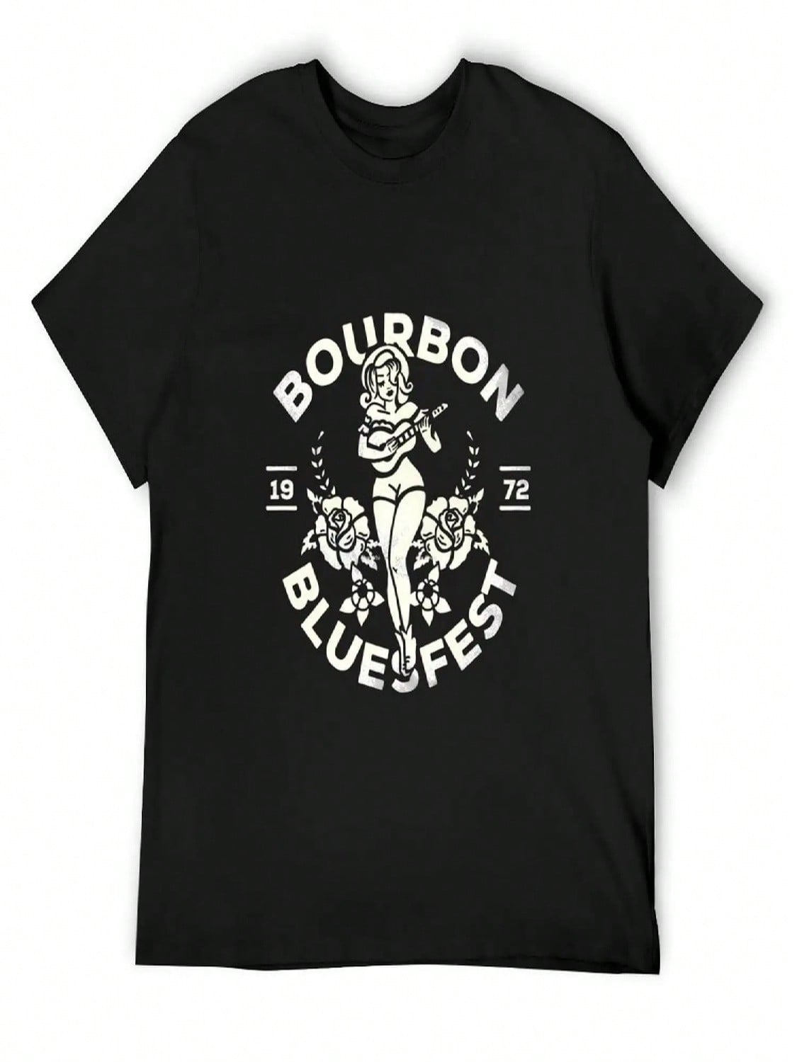 Bourbon Blues Fest 1972 T-Shirt Shirts Anime Stuff Summer 2025 Boys Whites Fitted T Shirts For unisex S