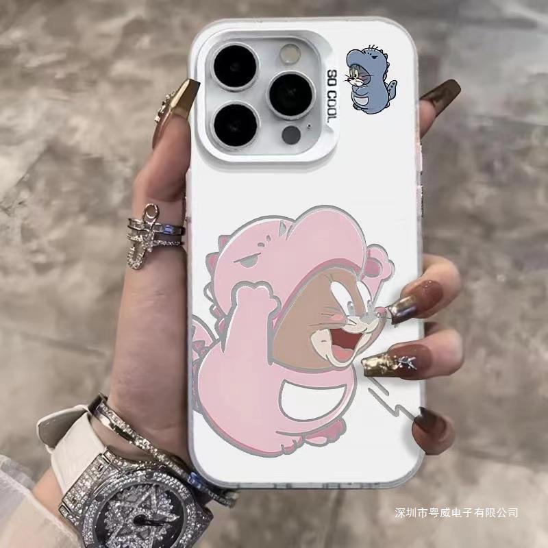 Tom & Jerry iPhone 18 Pro Max Phone Case, 14 European and American Style, 13 Cute Couple Design, Drop Protection