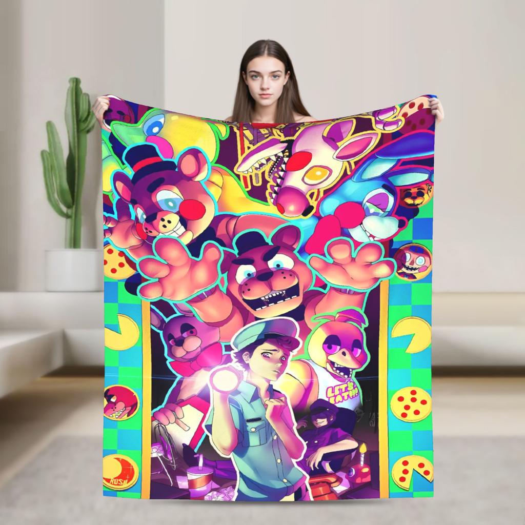 FNAF At Freddys Blanket Quality Soft Throw Blanket Winter Girls Boys Outdoor Funny Bedspread