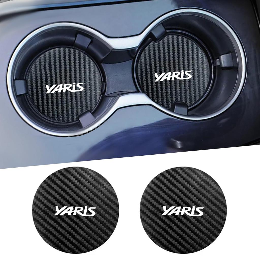 Yaris Car Drink Holder Cup Mat, Yaris GR Yaris Interior Parts, Set of 2,