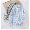Herren Karo Langarmhemd Lässiges Button-Down-Hemd für den täglichen Gebrauch