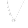 Silver Love Bow Titanium Steel Necklace Women's Niche Sweater Chain Autumn and Winter Temperament