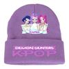 Kpop Demon Hunters Children Knit Beanie Cute And Charming Cartoon Printed Warm Cap Designed for Girls Fall Season Cold Season Outdoor Sports Birth