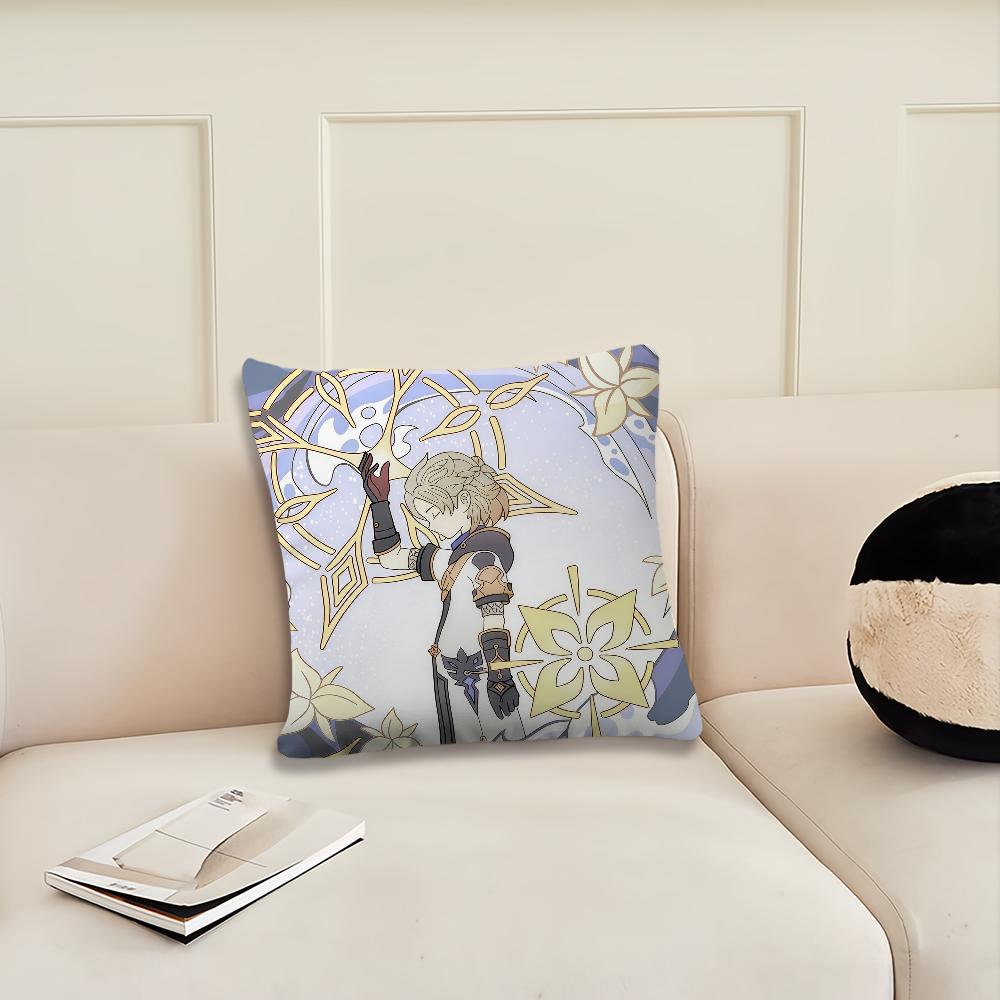 Genshin Impact Skirk boy cool b cushion cover Pillow Cover Decoration Room Home Sofa living Office Car Nordic Simplicity