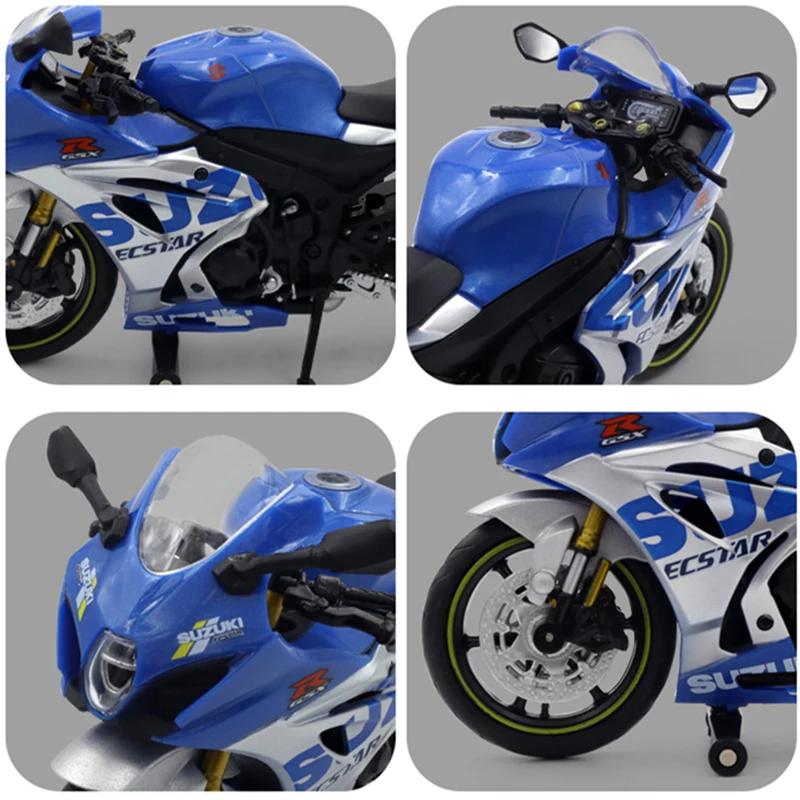 1/12 Scale Suzuki GSX-R1000R Alloy Racing Motorcycle Model Diecast Street Cross-Country Motorcycle Model High Simulation