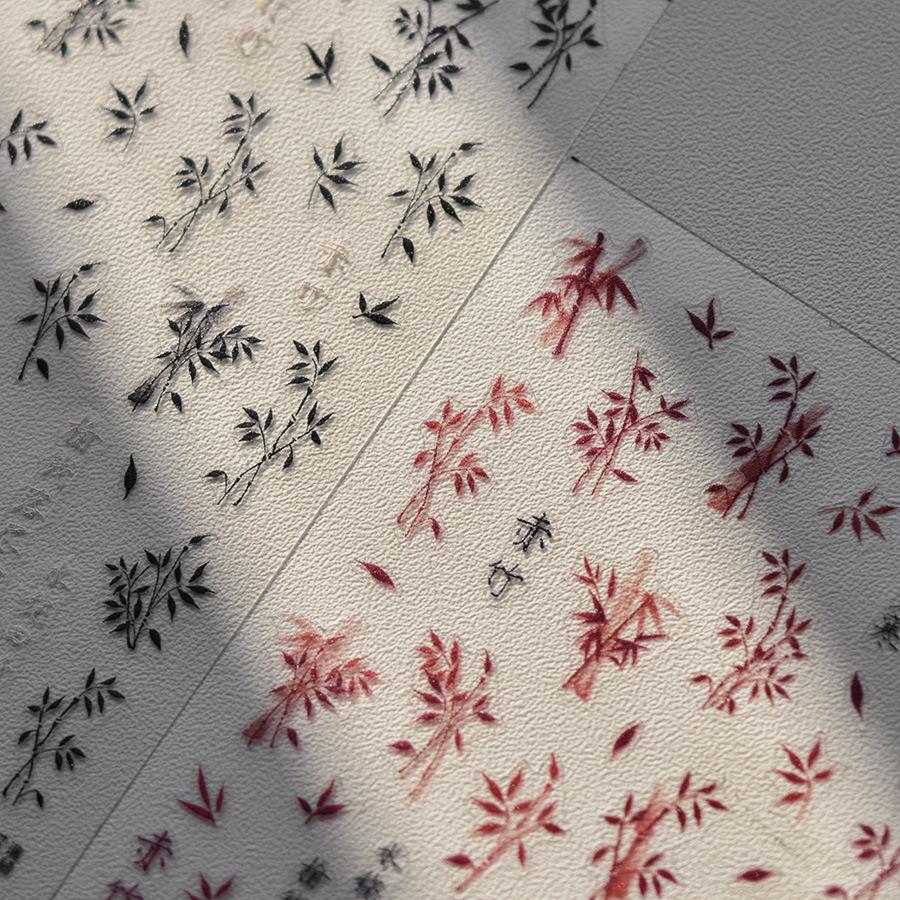 Тонкие прочные бамбуковые наклейки для ногтей в китайском стиле. Изготовление своими — фото 8