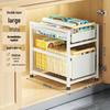 Pull-Out Under-Cabinet Dish Drying Rack and Kitchen Storage Solution