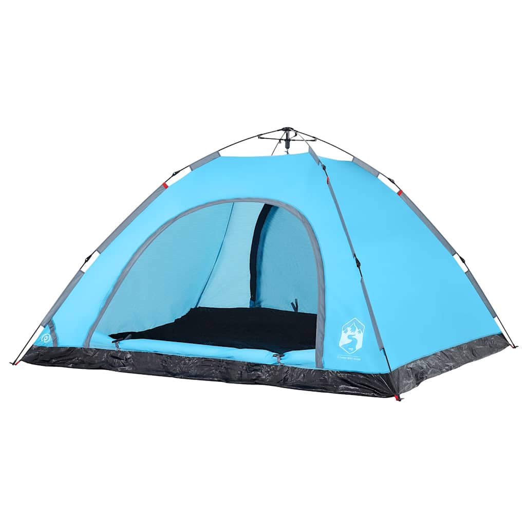 5 Person Camping Tent Blue Quick Release