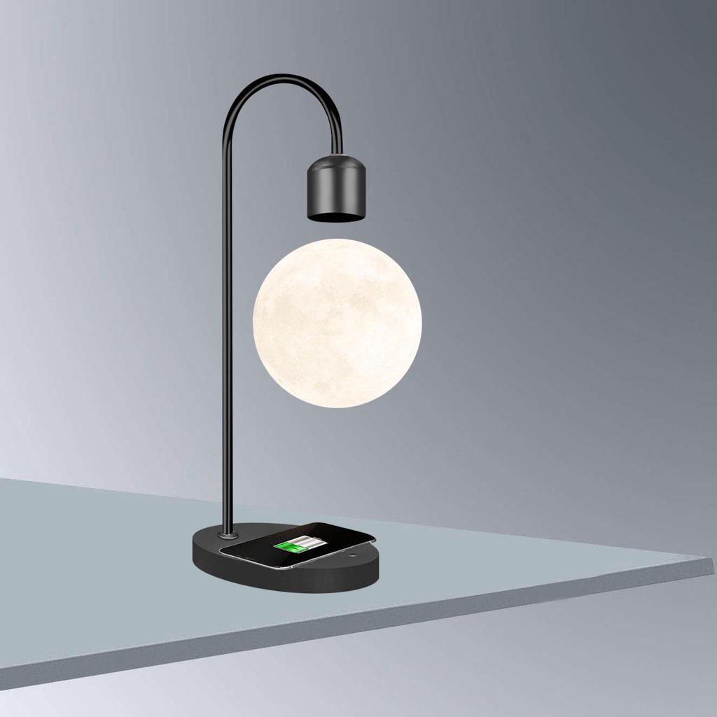 3D Printed Moon Lamp with Magnetic Levitation - Night Light & Eye Protection