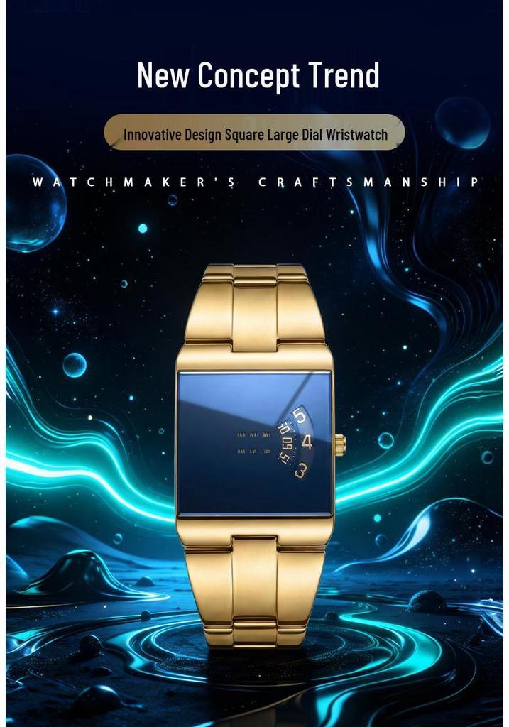 Unisex Modische Quarz-Quadratuhr - Armbanduhr für Herren & Damen für Schüler