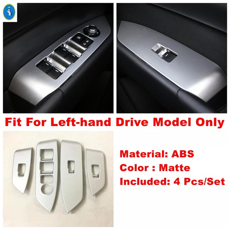 Car Accessories Inner Door Handle Armrest Window Glass Lift Button Control Panel Frame Cover Trim For Mazda CX-5 CX5 2017 -