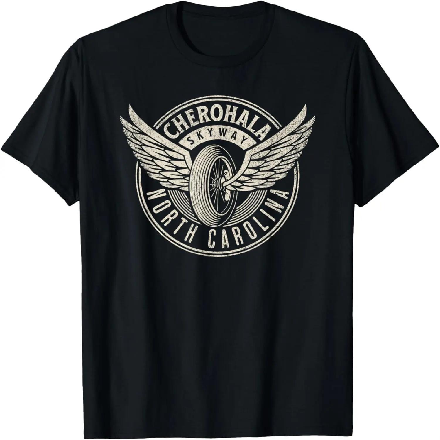 Cherohala Skyway North Carolina Motorcycle Biker Trail T-Shirt S