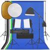 Vidaxl Studio Set With Lamps, Backdrops, and Reflectors