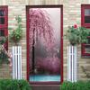 Underwater World Wallpaper 3D Door Sticker Self Adhesive PVC Fish Dolphin Poster For Kids Girls Room Home Door Decoration Murals