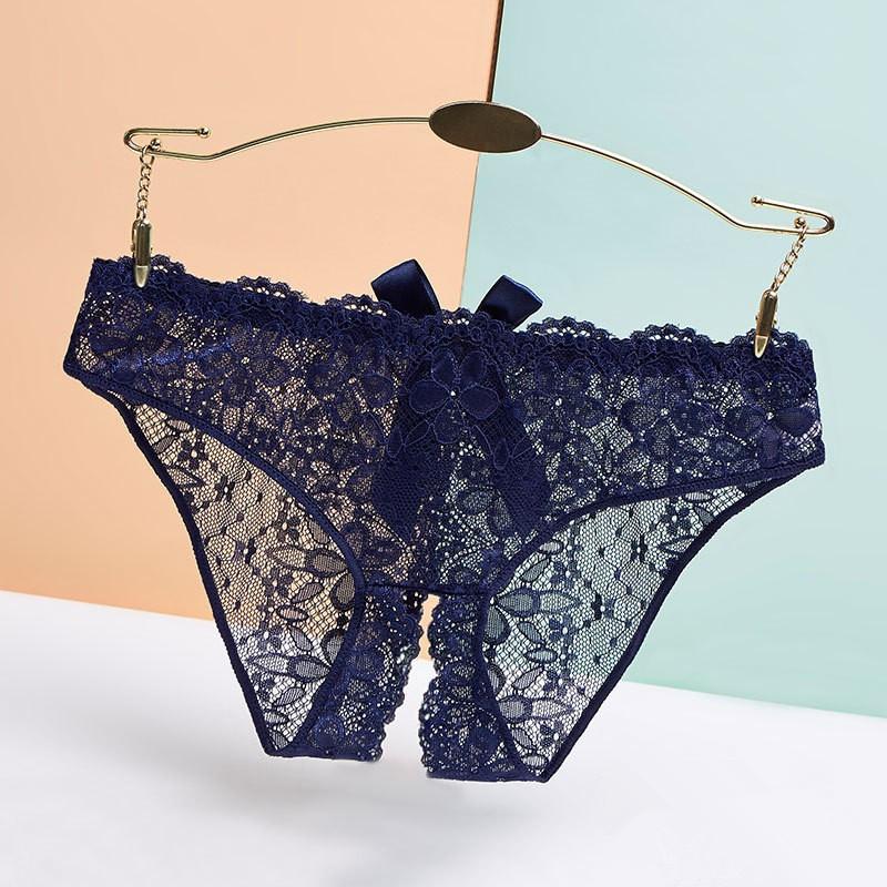 Fan Lei, sexy underwear women's lace panties low waist thin open gear free thong briefs d033