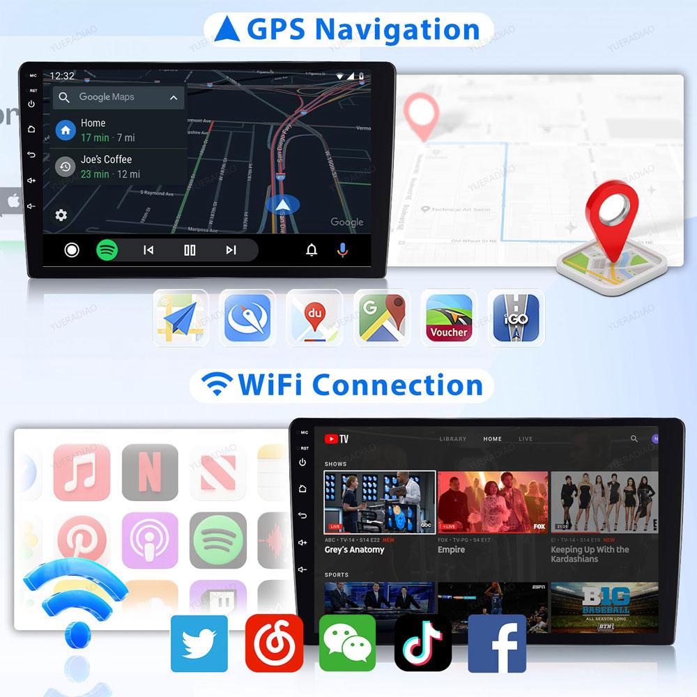 Android 15 Wireless Carplay Auto Car Radio For Dodge Ram 1500 2500 3500 2013 - 2018 Multimedia Video Player 4G WIFI 2DIN QLED BT
