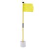 Practice Golf Hole Pole Cup Flag Stick Detachable 2 Section Golf Putting Green FlagstickYellow