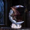 Yousheng Dragon Skull Moon Figurine, Gothic Style Sculpture Ornament for Home Desktop Party Decor, Halloween Creative Dragon Statue