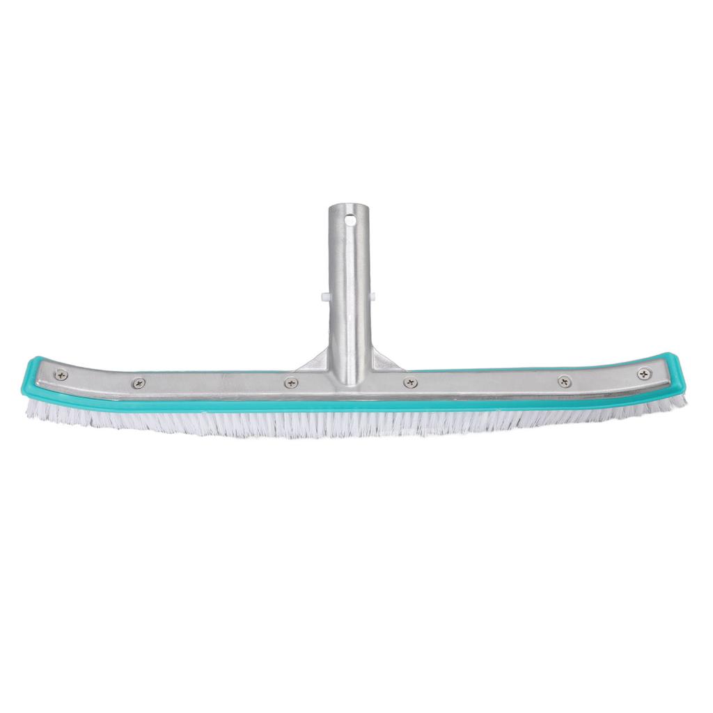 18in Swimming Pool Brush Plastic Nylon Stainless Steel Cleaning Tool for Wall Floor Lake Blue