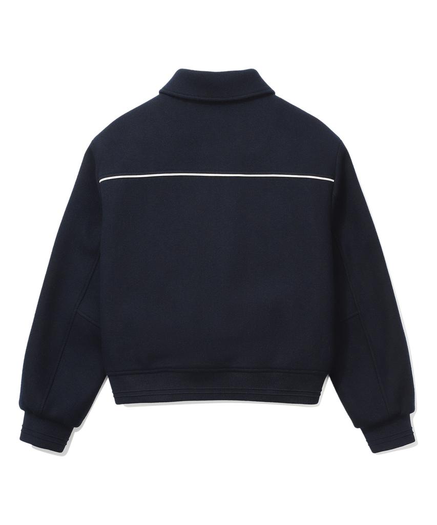 Covernat Woman Wool Varsity Jacket Navy
