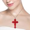 Pendant Red Coral CrosGemstone Handmade Ethnic Silver Jewelry 3.5"