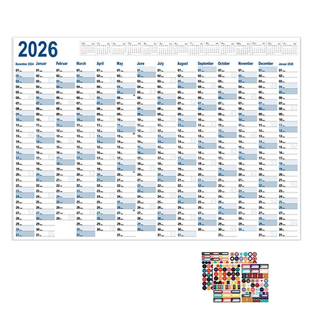 2026 calendar de perete de Anul Nou planificator lunar calendar de perete organizator de programare reutilizabil pentru muncă studiu familie copii cămin birou